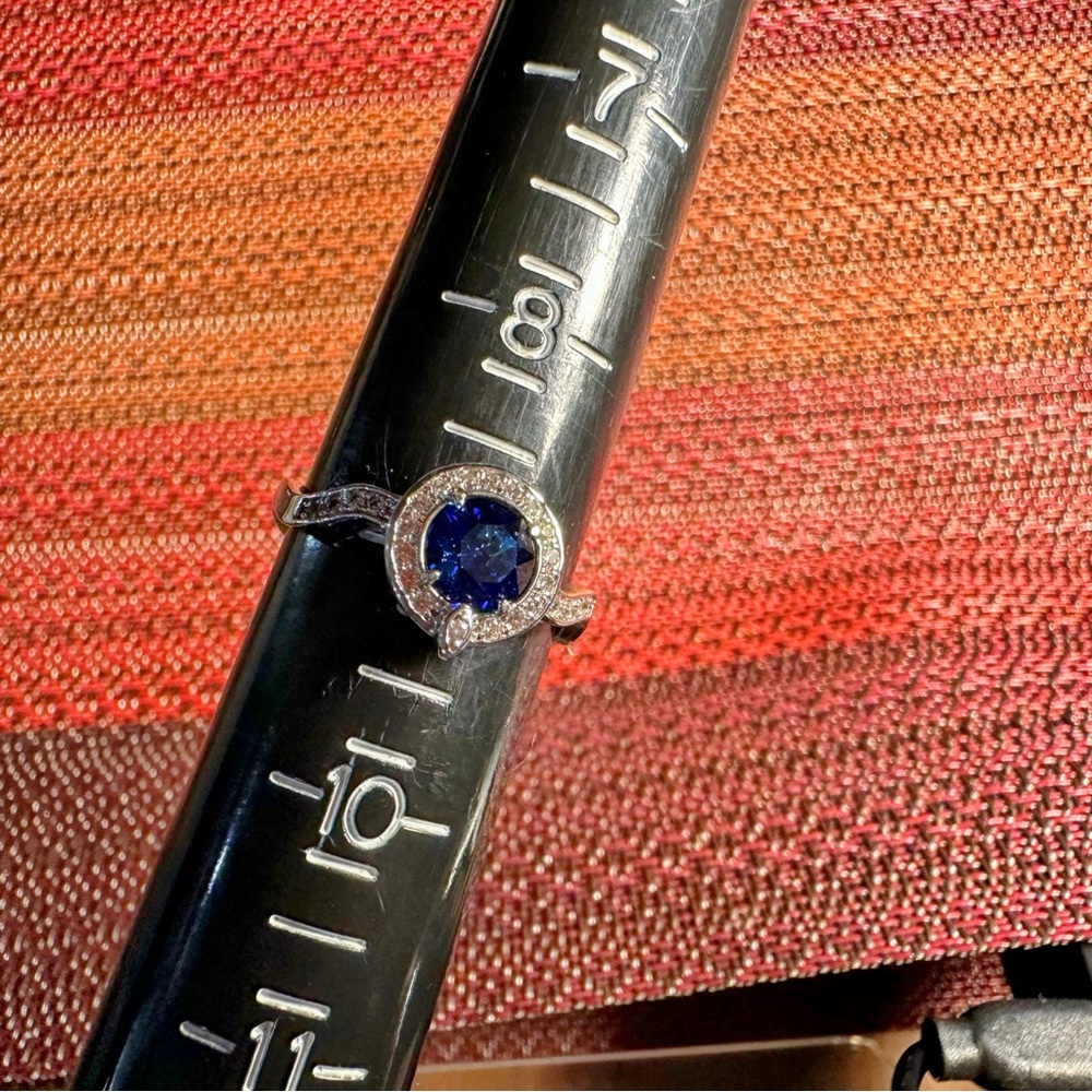 Fragrant Jewels Royal Blue and Silver Ring